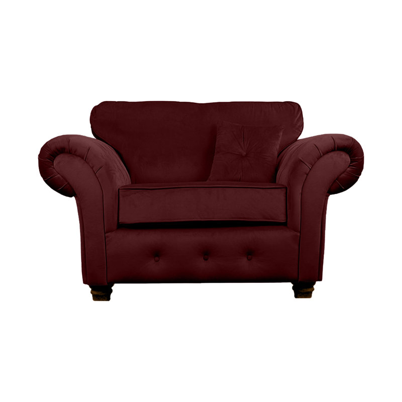 Lila 2 Seater Velvet Loveseat, Purple