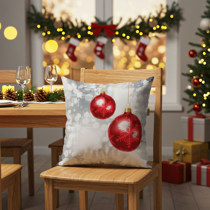 Miti Christmas Cushion Cover Set (2 Pieces), 16.9 x 16.9 Inches | 50% Cotton / 50% Polyester, Machine Washable at 86°F | Ironable, No Filling | Perfect Holiday Decor for Cozy Living Spaces and Festive Touch