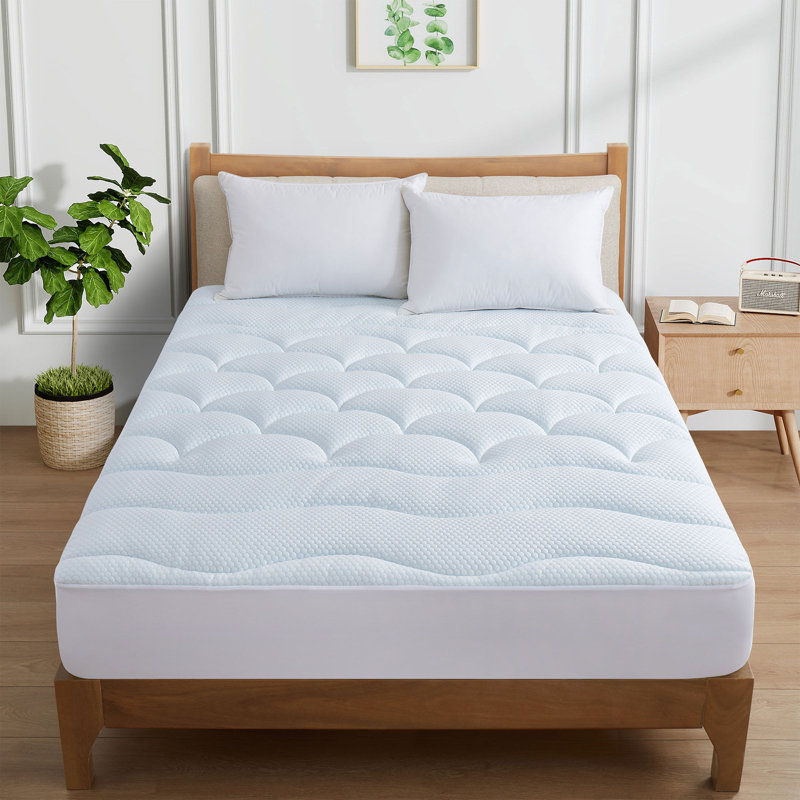 Extra Thick Cooling Waterproof Mattress Pad – Quilted Breathable Mattress Protector with Deep Pocket, King