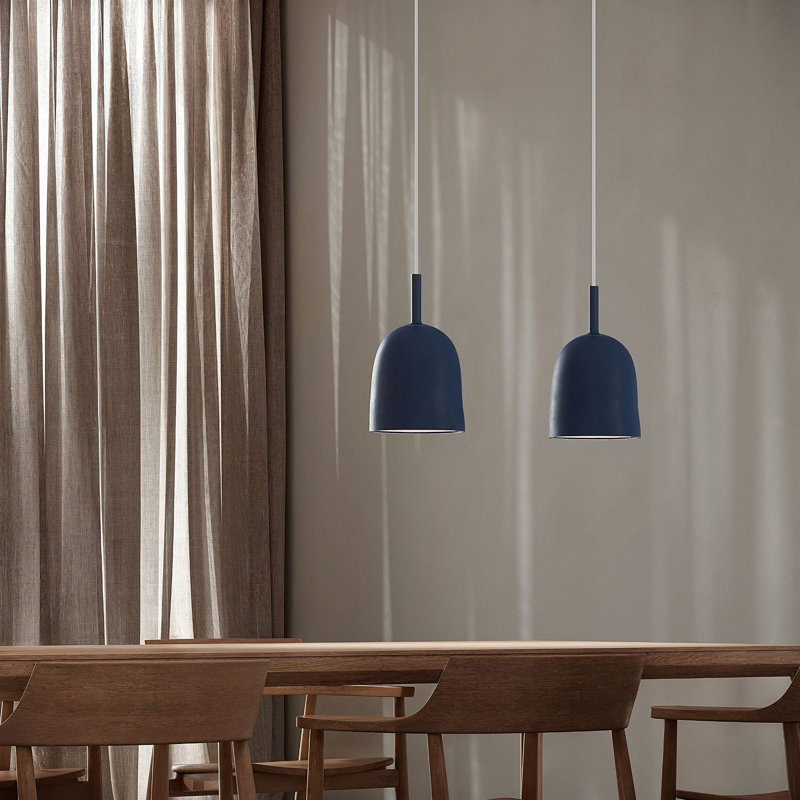 Vessel Pendant Light, Midnight, 18.5'' H x 9'' W x 9'' D, White