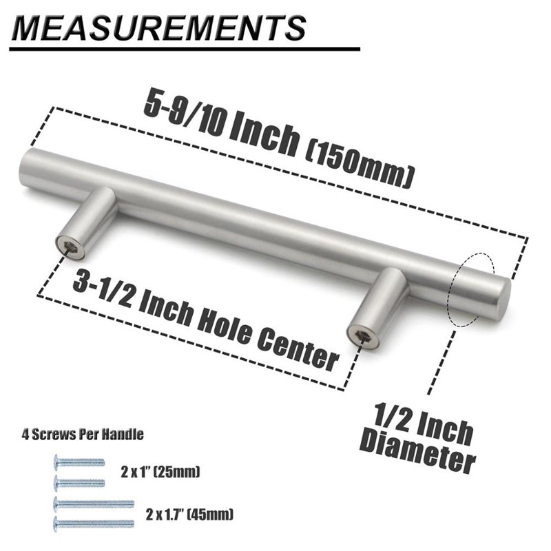 Bar Pull, 3.5", Satin Nickel
