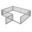 Structure de lit en bois avec clôture et porte-133537661-133537658