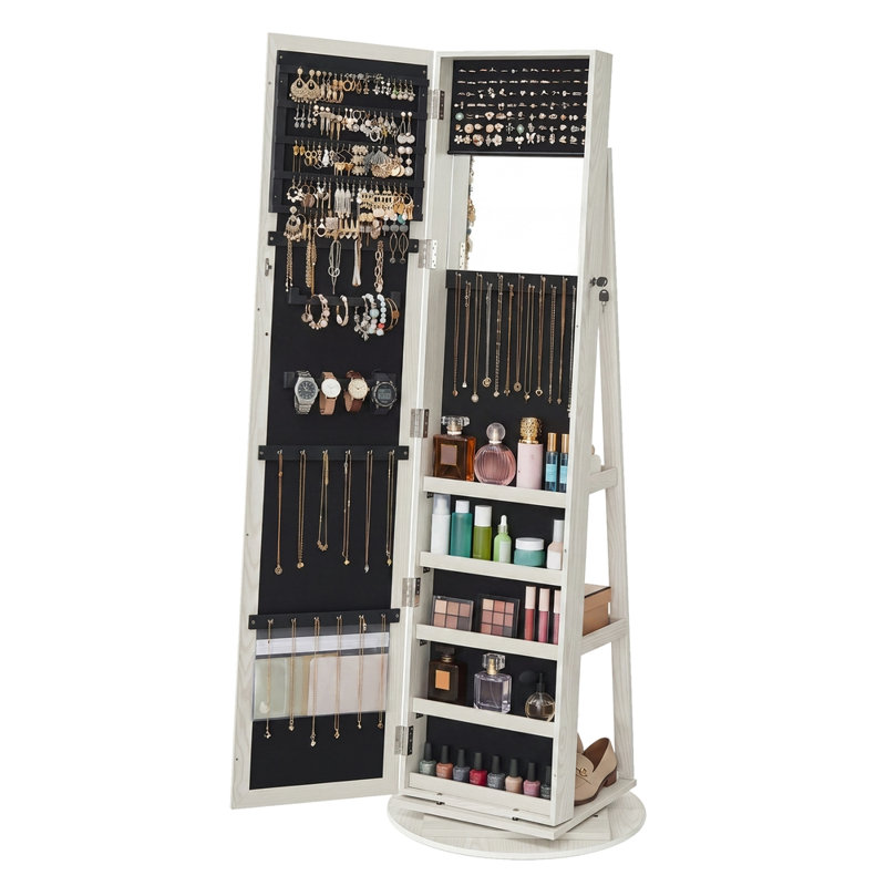 Armoire-penderie rotative 360 ° avec tablette de rangement Ebern Designs, verrouillable
