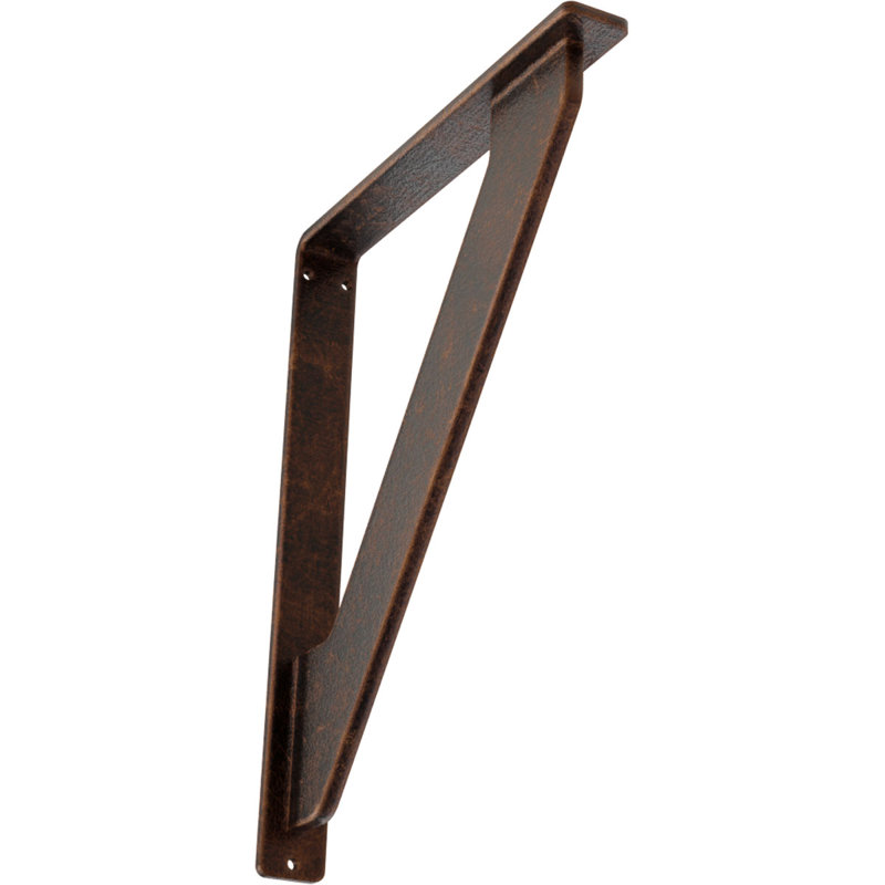 Support traditionnel en fer forgé, Cuivre antique, H 10 po x l 1,5 po x P 7,5 po