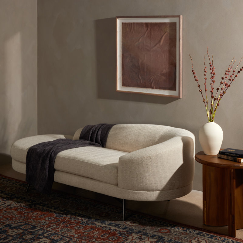 Carmela Upholstered Chaise Lounge, Carbon Black, Left-Arm Chaise, Irving Taupe Polyester Blend