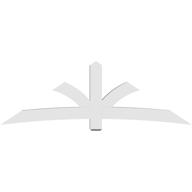 Davenport Architectural Grade Gable Bracket, 32" H x 96" W (Pitch: 8/12), 6" D x 6" F, PVC