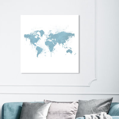 Doucet 'Mapamundi Aqua' Graphic Art Print