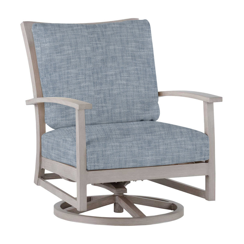 Charleston Patio Lounge Chair with Cushions, Oyster, Linen Dove, Welt
