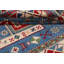 Tapis oriental géométrique Kazak noué à la main 7 x 10