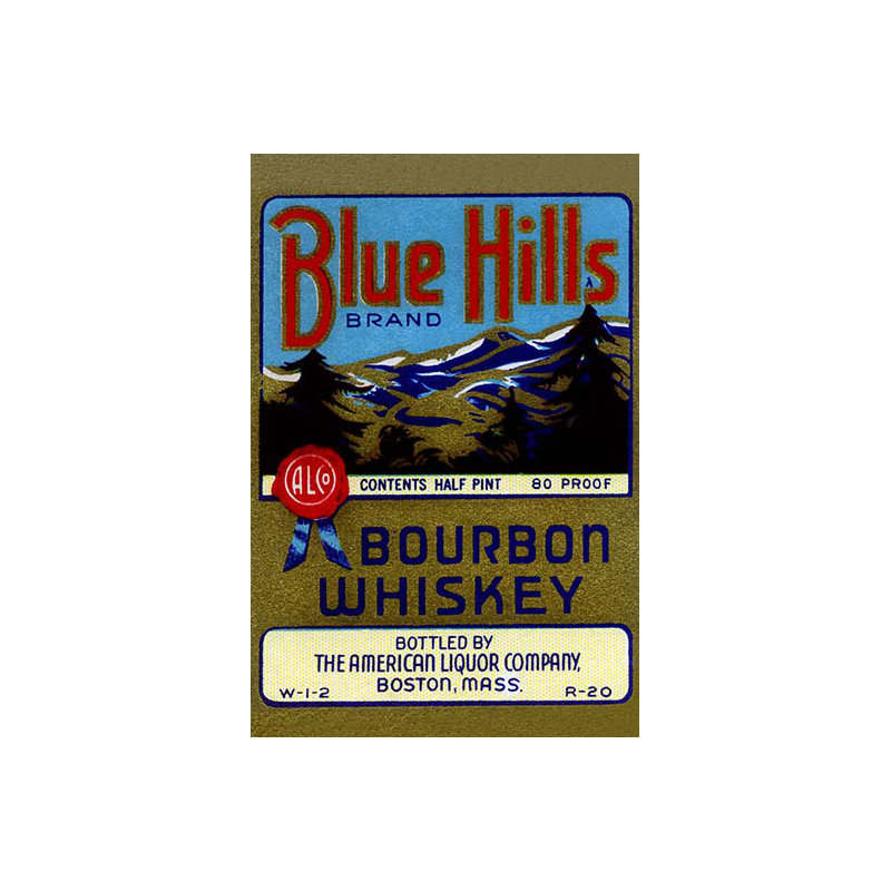 " Blue Hills Bourbon Whiskey ", 66" H x 44" W