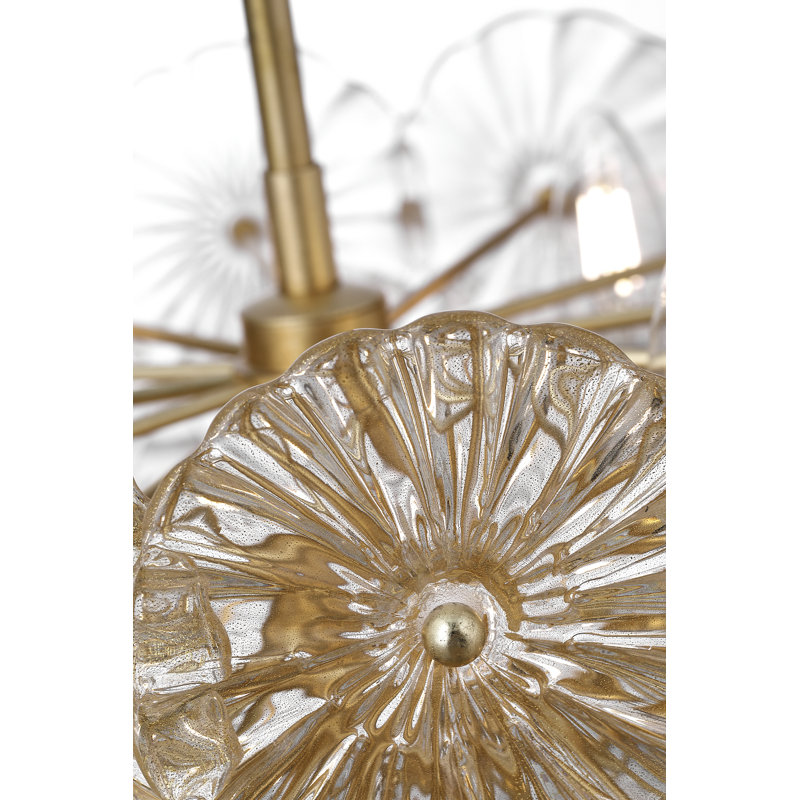 Julie Neill Gianna 24" Chandelie, Gold, Hand-Rubbed Antique Brass