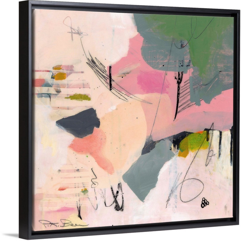 Reproduction d’art sur toile, "Sylvan Zephyr no. 1" par Pamela K., H 26 po x l 26 po x P 1,75 po, Toile avec cadre noir