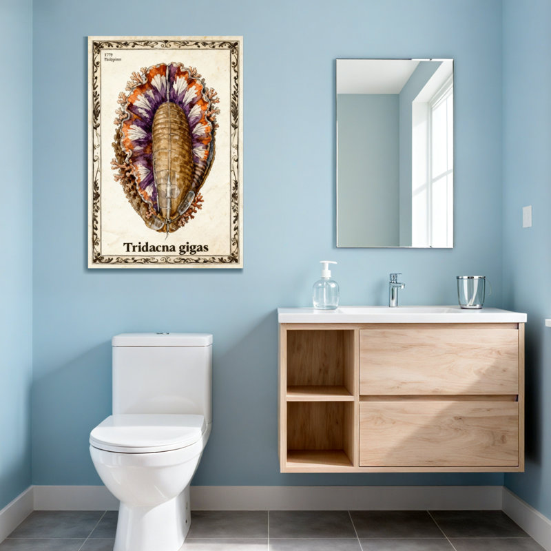 Animals Tridacna Gigas Shell Art Print, 40" H x 28" W