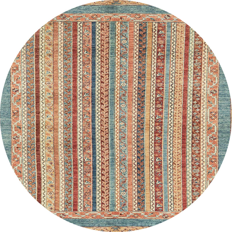 Abstract Indoor Rug, Round 7'
