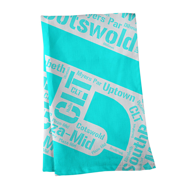 Serviette à thé « districts », Cyan, Charlotte