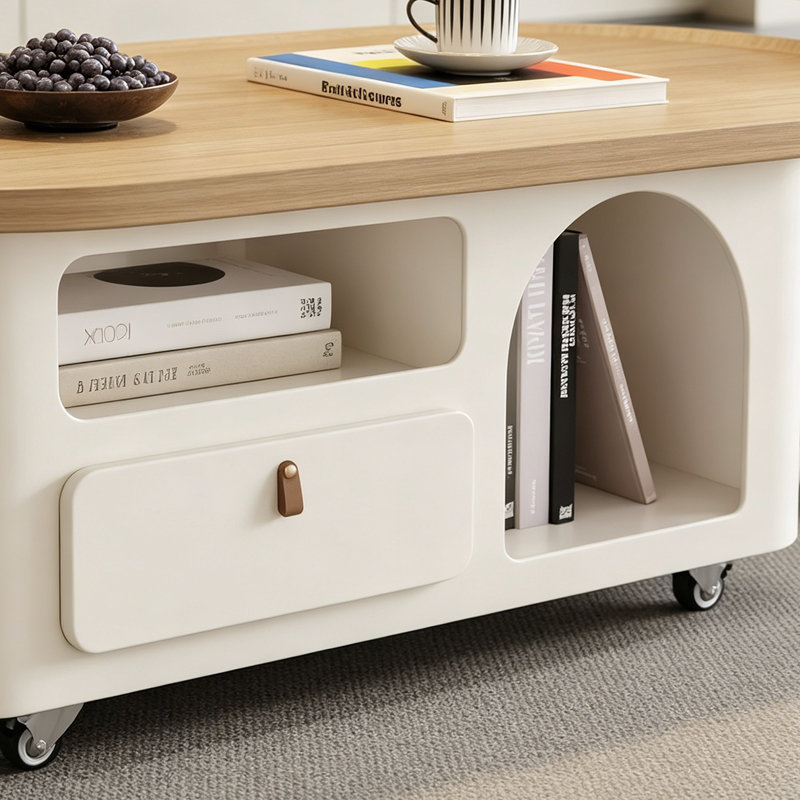 Thoi, H 16,53 po x L 51,18 po x l 27,55 po, Bois robuste / blanc
