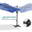 Très grand parasol carré en porte-à-faux 10 pi x 10 pi - Protection contre les rayons UV, inclinaison réglable, base robuste, assemblage facile et tissu résistant aux intempéries.-418273216