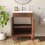  Meuble-lavabo 24 po avec comptoir en céramique Cove, armoire de salle de bain Mid-Century en bois entièrement assemblée, noyer