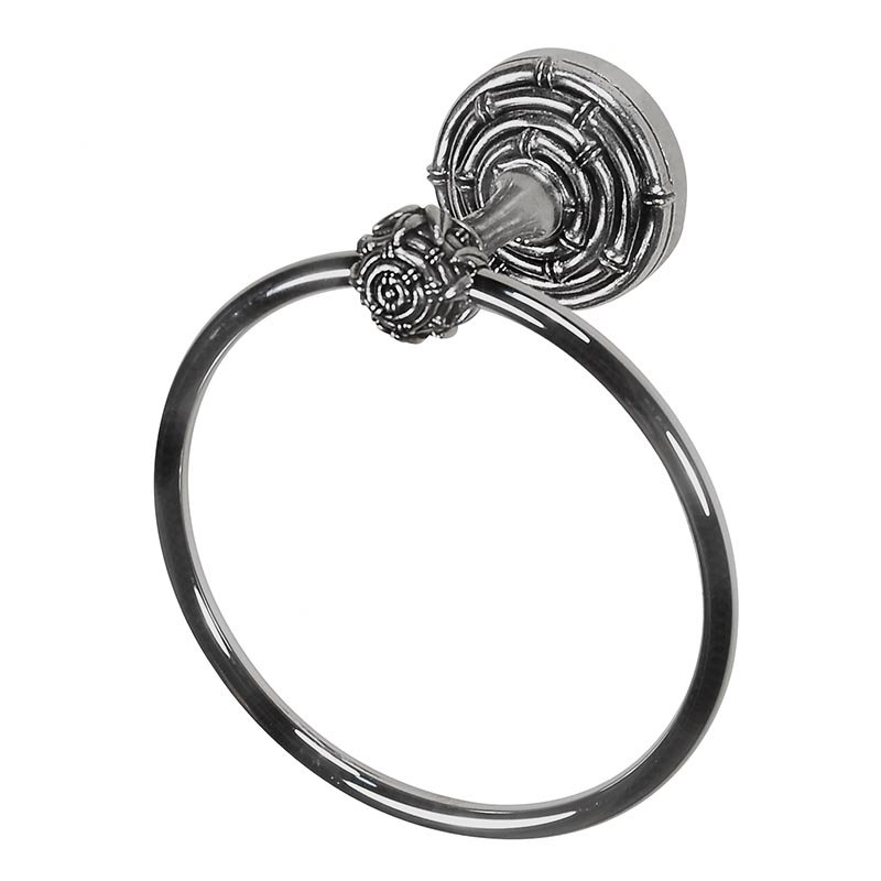 Palmaria Wall Mounted Towel Ring, Vintage Pewter
