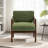 Modern Solid Wood Accent Chair Arm Chair with Adjustable Backrest 360° Rotating-1001303114