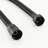Stainless Steel Slide Bar Shower, Dual Heads, Matte Black, 7 Settings, 1.8 Gpm Flow, Hose Shower With Drill- Steel, Rain / Fog Option