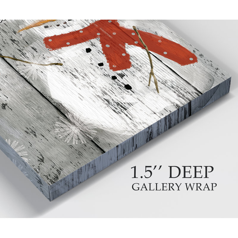 « joy to the world bonhomme de neige-gallery » par parvez taj,, impression sur toile tendue 1 pièce