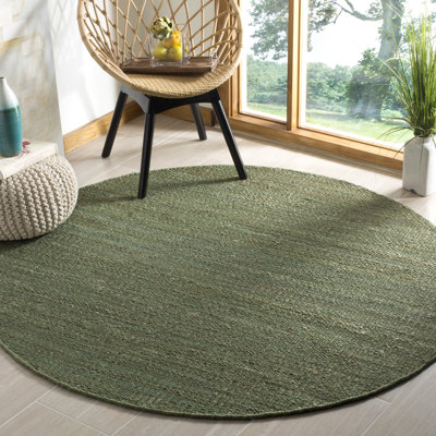 Fitzwater Handwoven Natural Jute Striped Area Rug
