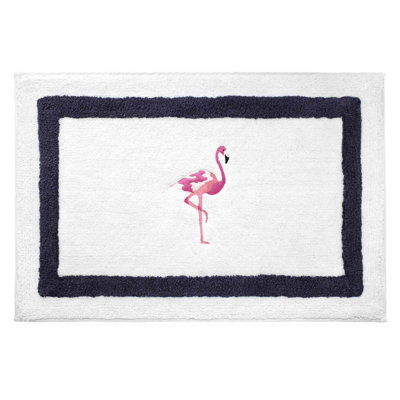 Izod Flamingo Cotton Non-Slip Bath Rug