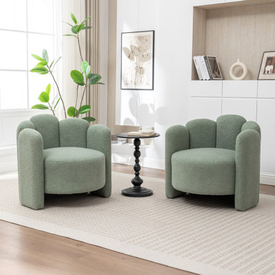 Sherpa Upholstered Barrel Chair