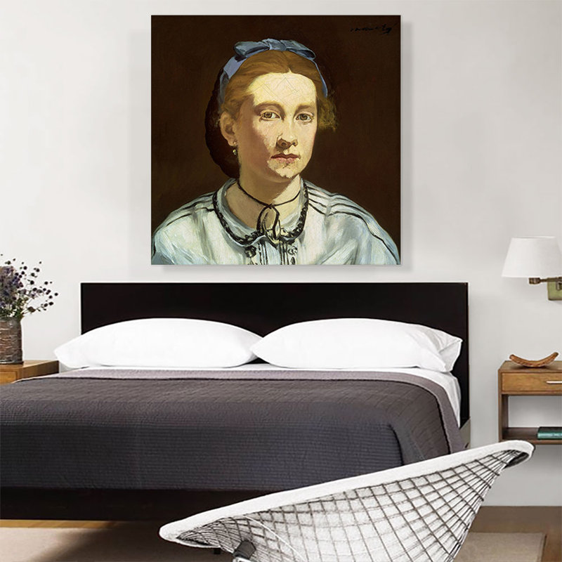 «Portrait of Victorine Meurent 1862» par Edward Manet, reproduction d'art sur toile tendue, H 36 po x l 36 po x P 0,75 po