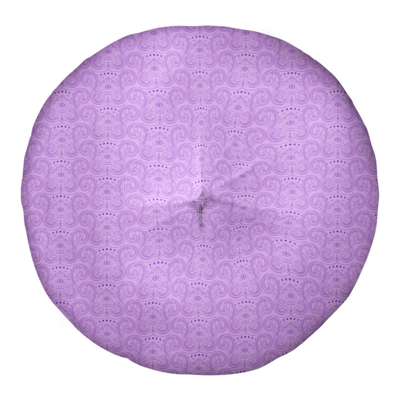 Katelyn Elizabeth Toile Reversible Throw Pillow, 30" x 30", Purple Pastel
