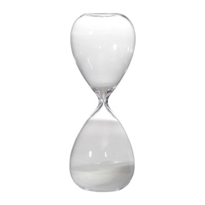 Set Of 2, 8" Ferdinand 30-Minute Hourglass, White Sand