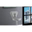 Tabouret réglable moderne 2 - similicuir gris, structure en métal pour la salle à manger, 2 tabourets de bar en cuir de style contemporain, base-116737586