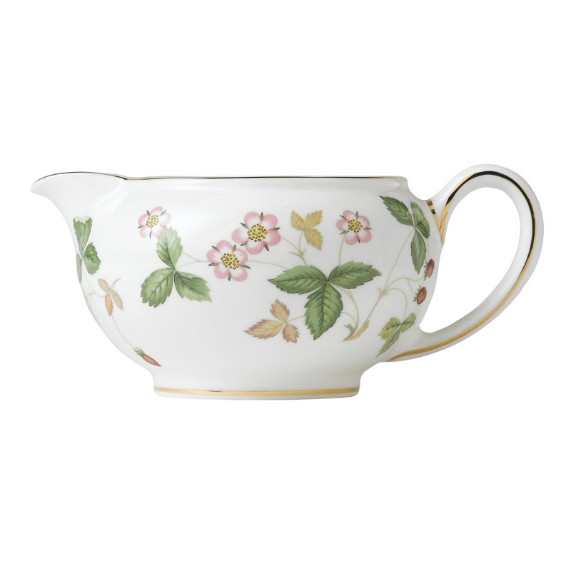 Wild Strawberry Floral Multi-Color Bone China Creamer