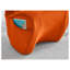 Fauteuil de soutien ergonomique en velours orange avec structure en mousse-412115787