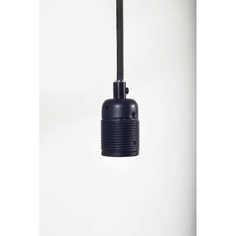 E27 Pendant Matte Black / Black Cable, Matte Black