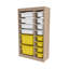 Armoire polyvalente moderne | 100% panneau de particules enduit de mélamine, épaisseur: 0,7 pouce | Comprend de nombreuses tablettes, des pieds en plastique et une conception murale | Parfait pour le bureau à domicile, le salon ou les solutions de rang-928455657-928455653