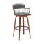 Tabouret de comptoir pivotant en noyer gris de 25,5 po Willow-1737330162