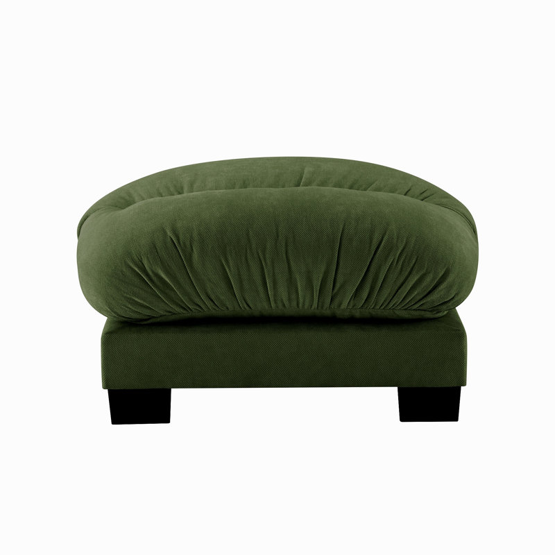 Repose-pieds Flora Chenille - vert, Green
