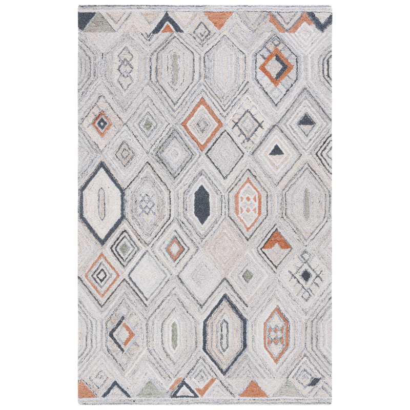 Marquee Hand Tufted Performance Geometric Rug, Rectangle 4' x 6'