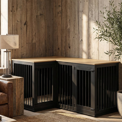 Grande cage d'angle pour chien Dorien