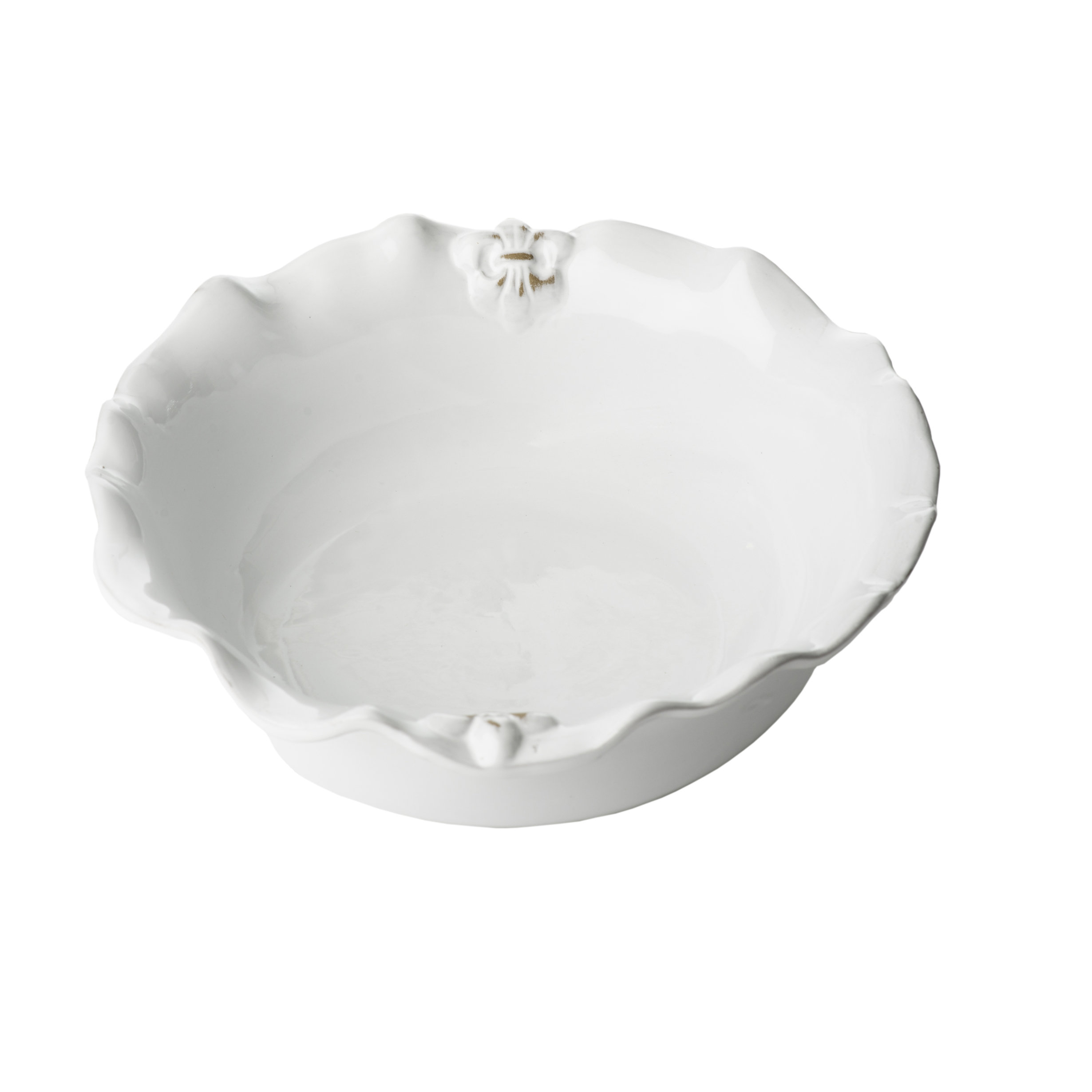 Abigails Fleur De Lis Ceramic Serving Bowl | Wayfair