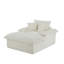Canapé 51,77 pouces moderne à siège rembourré et à compression avec repose-pieds unique, chaise longue-999464994