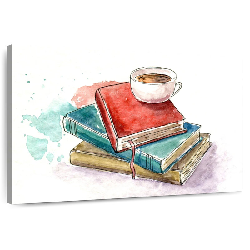 Café Kerner sur les livres, H 20 po x l 30 po