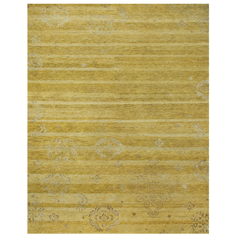 Qing Wool Area Rug in Blue, Rectangle 9' x 12'