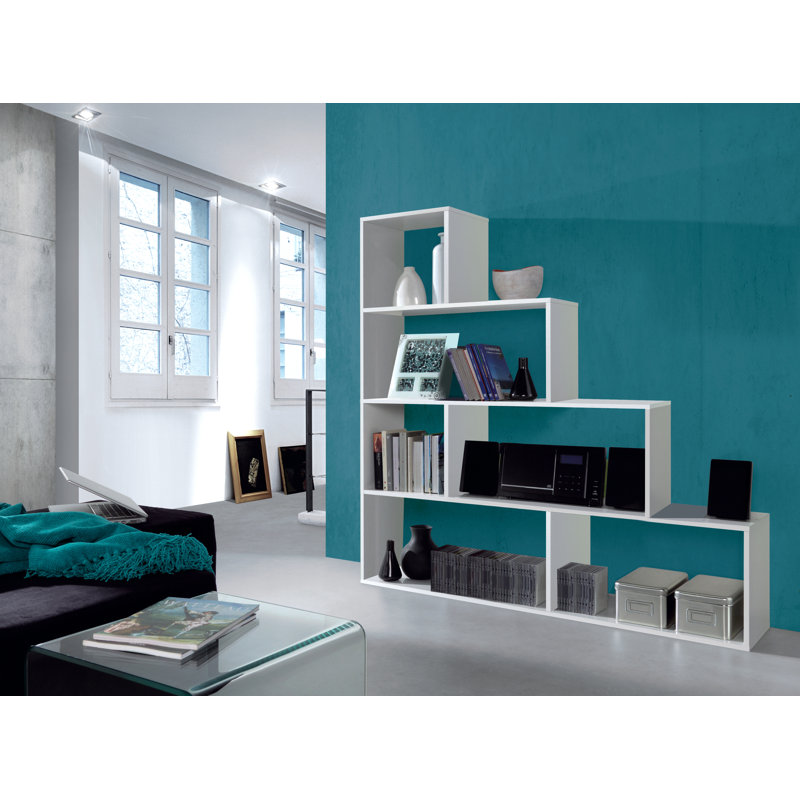 Anesh 145cm H x 145cm W Bookcase, White