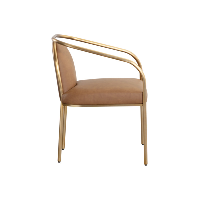 Feeko Upholstered Arm Chair, Brown