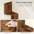 Set Of 2 Floating Corner Shelves For Wall,Rustic Brown