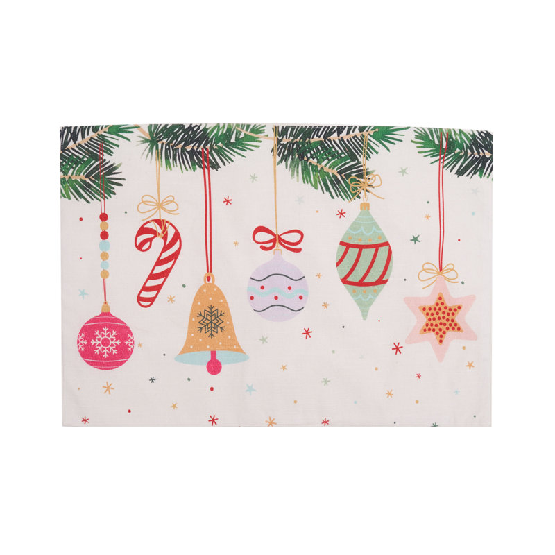 Ensemble de 6 napperons de Noël rétro 14 po x 20 po