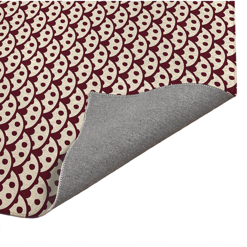 Tapis de cuisine à profil bas, Rectangle 5' x 7', Wine Geometric
